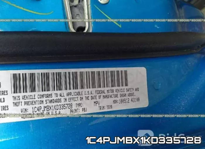 1C4PJMBX1KD335728 фото 10