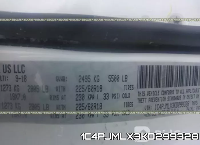 1C4PJMLX3KD299328 фото 10