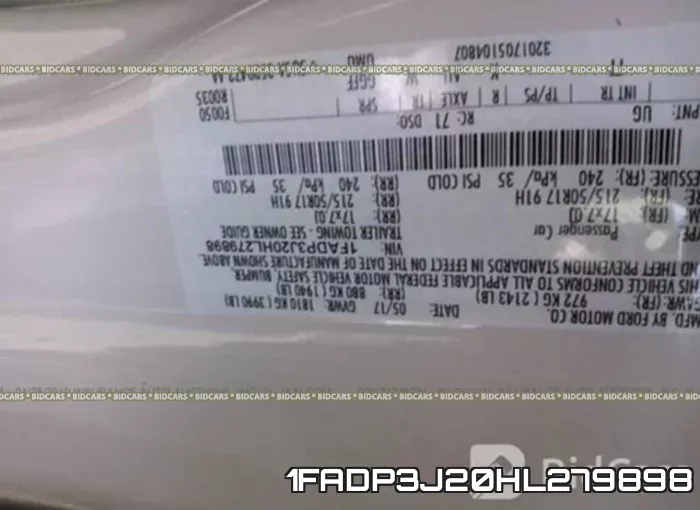 1FADP3J20HL279898 фото 10