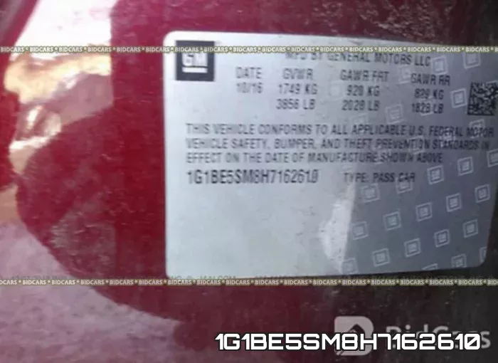1G1BE5SM8H7162610 фото 9