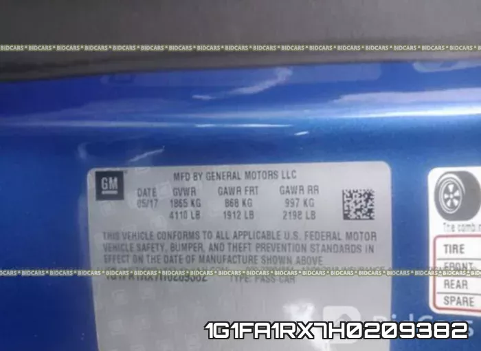 1G1FA1RX7H0209382 фото 10