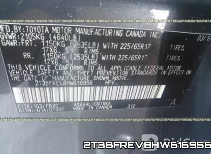 2T3BFREV8HW616956 фото 10