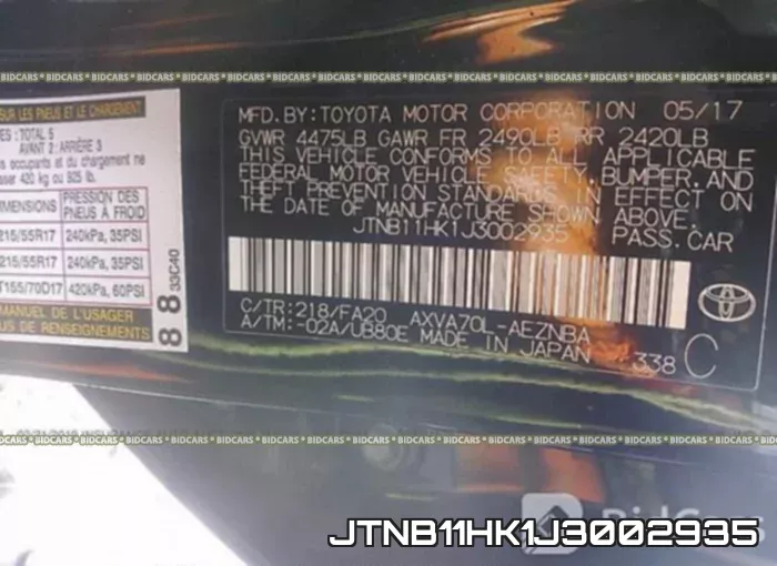 JTNB11HK1J3002935 фото 10