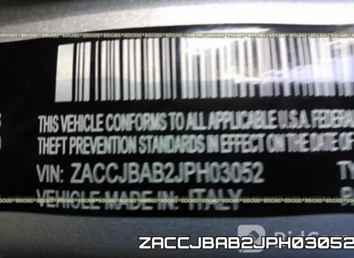 ZACCJBAB2JPH03052 фото 10