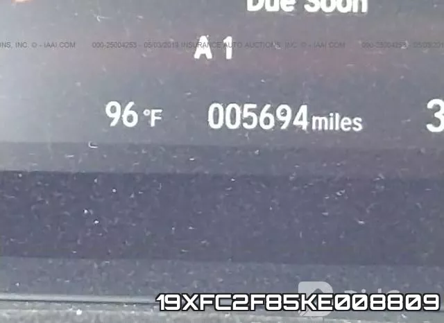 19XFC2F85KE008809 фото 8
