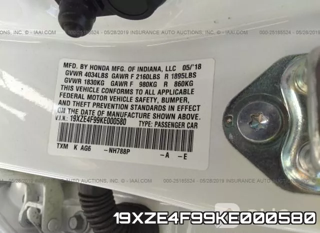 19XZE4F99KE000580 фото 10