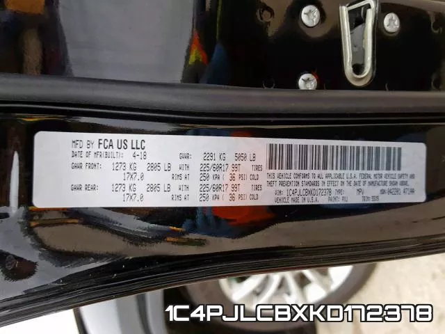 1C4PJLCBXKD172378 фото 2