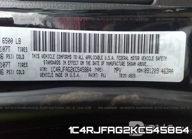 1C4RJFAG2KC545864 фото 10