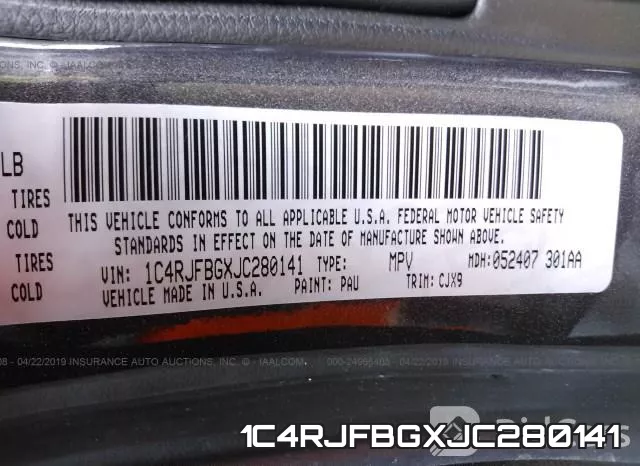 1C4RJFBGXJC280141 фото 10