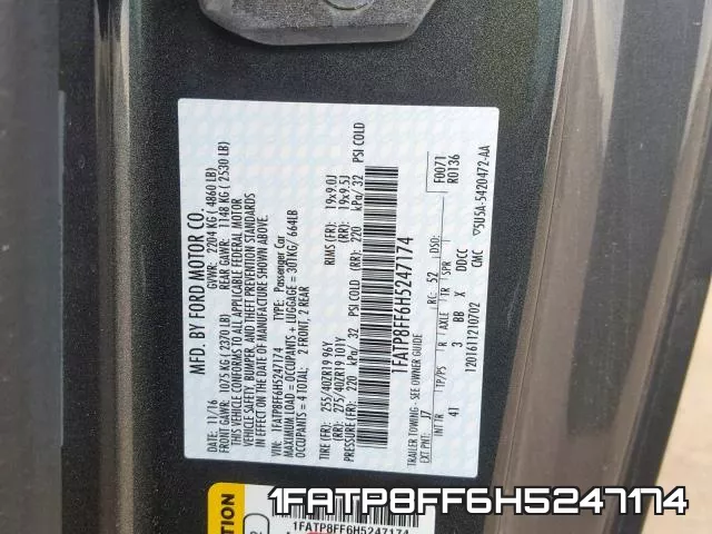 1FATP8FF6H5247174 фото 2