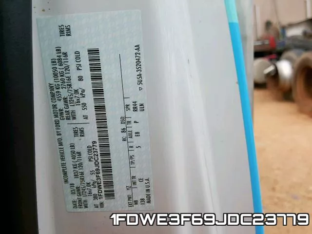 1FDWE3F69JDC23779 фото 2