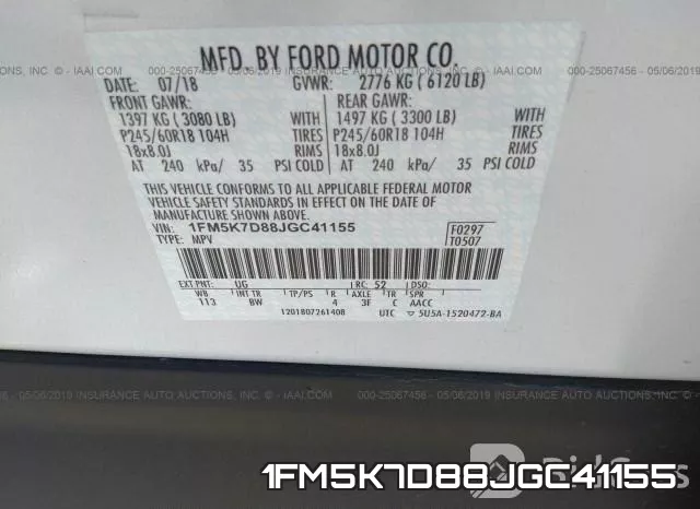 1FM5K7D88JGC41155 фото 10
