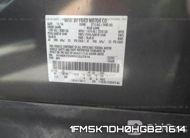 1FM5K7DH0HGB27614 фото 10