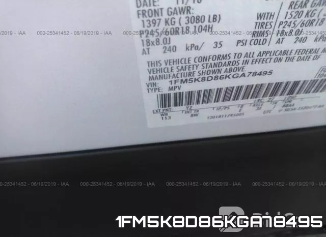 1FM5K8D86KGA78495 фото 10