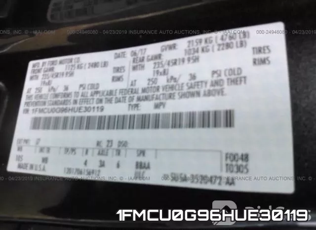 1FMCU0G96HUE30119 фото 10