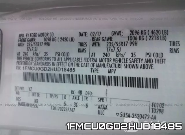 1FMCU0GD2HUD18485 фото 9
