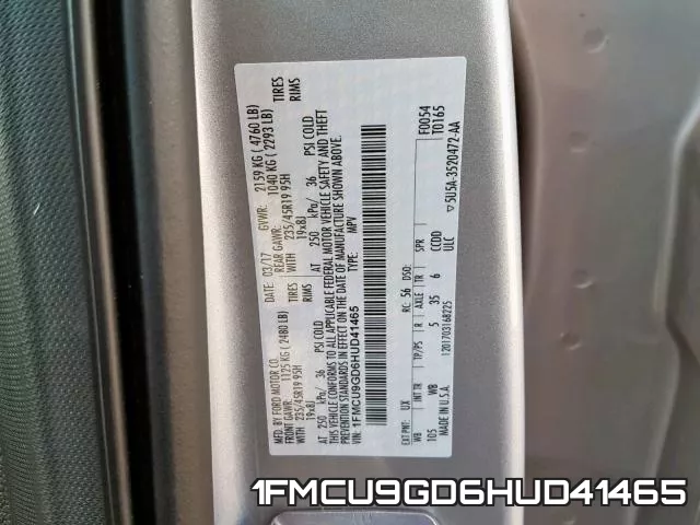 1FMCU9GD6HUD41465 фото 2