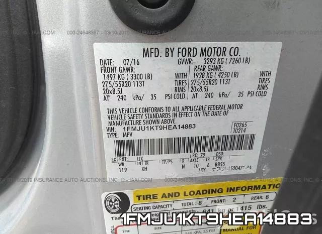 1FMJU1KT9HEA14883 фото 10