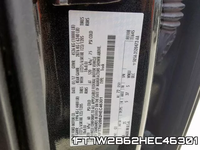 1FT7W2B62HEC46301 фото 2