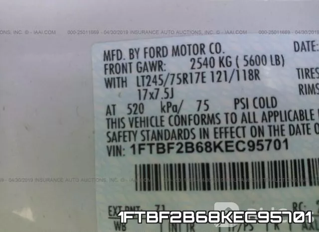 1FTBF2B68KEC95701 фото 10
