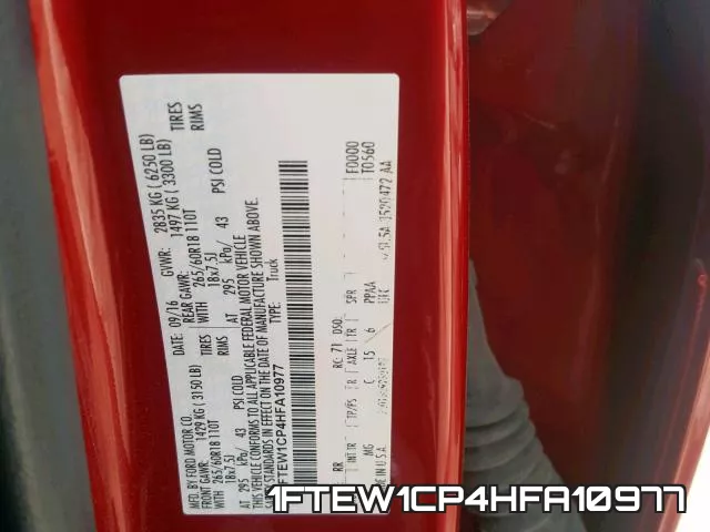 1FTEW1CP4HFA10977 фото 2