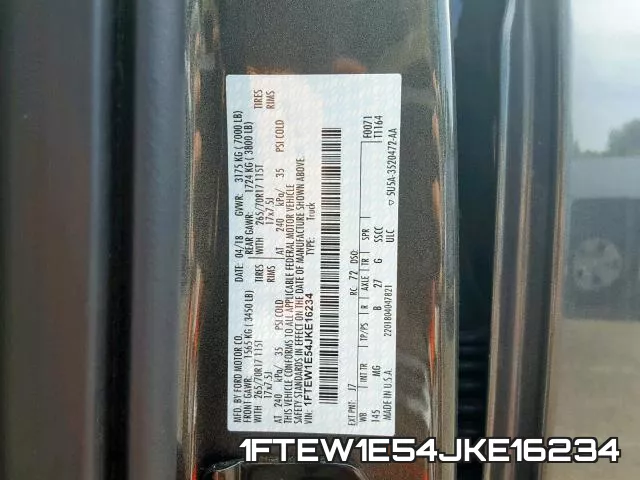 1FTEW1E54JKE16234 фото 2
