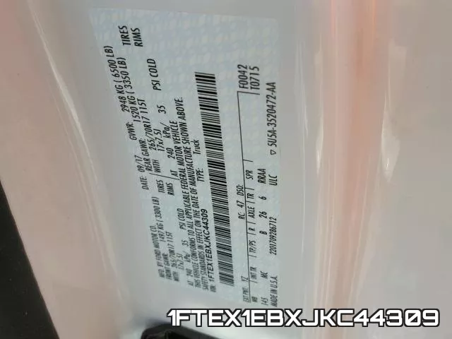 1FTEX1EBXJKC44309 фото 2