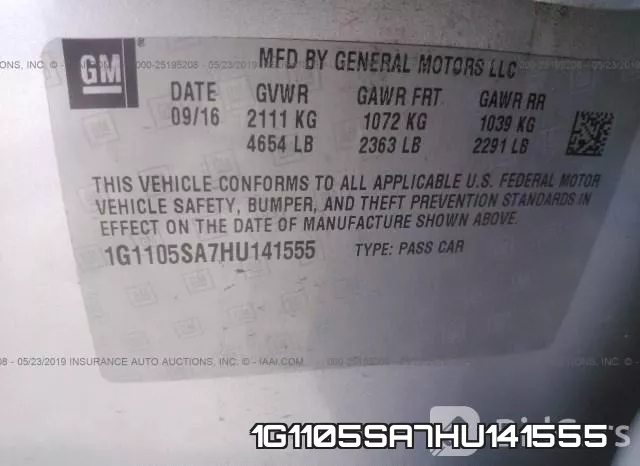 1G1105SA7HU141555 фото 10