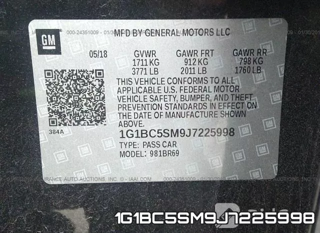 1G1BC5SM9J7225998 фото 10