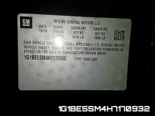1G1BE5SM4H7170932 фото 2