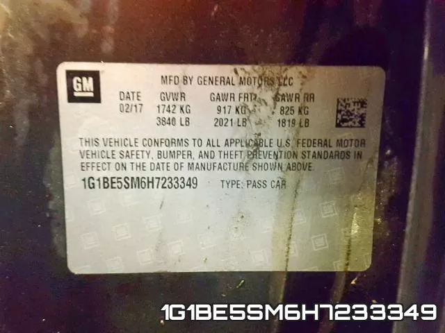 1G1BE5SM6H7233349 фото 2