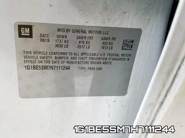 1G1BE5SM7H7111244 фото 2