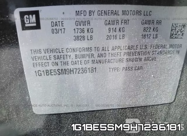 1G1BE5SM9H7236181 фото 10