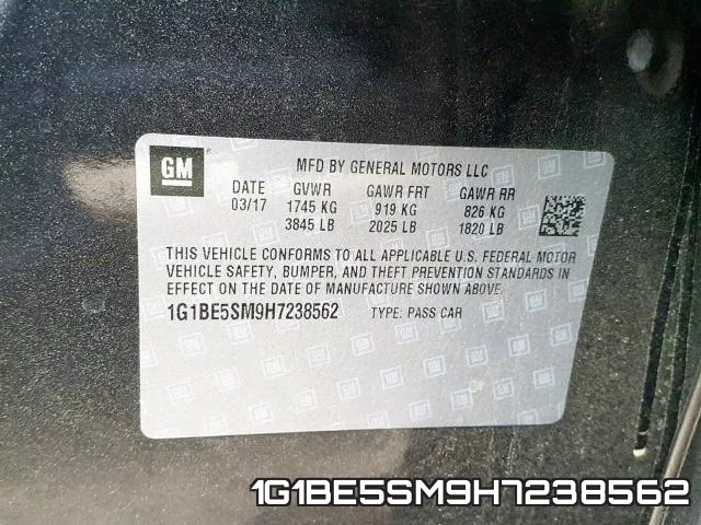 1G1BE5SM9H7238562 фото 2