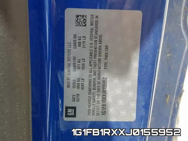 1G1FB1RXXJ0155952 фото 2