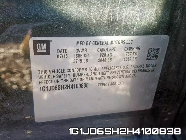1G1JD6SH2H4100838 фото 2