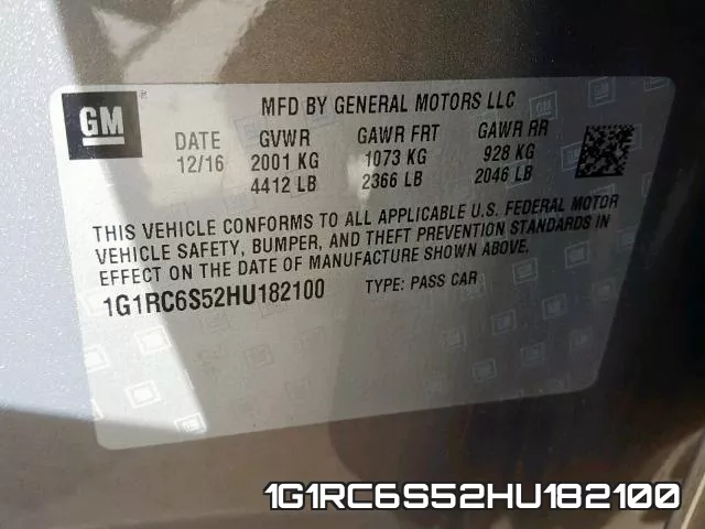 1G1RC6S52HU182100 фото 2