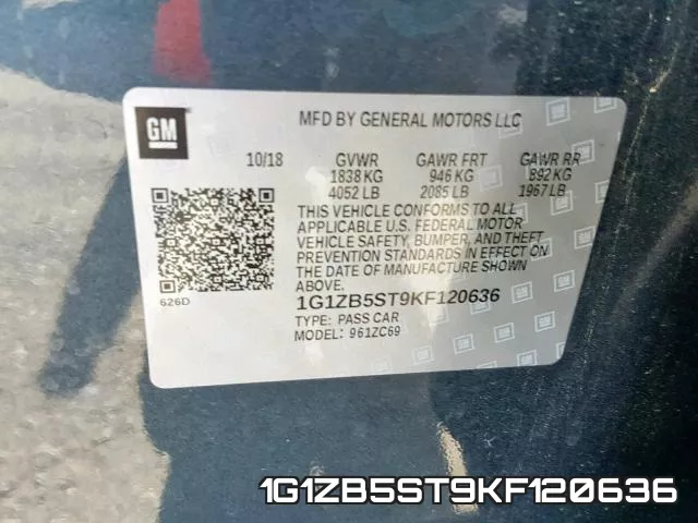 1G1ZB5ST9KF120636 фото 2