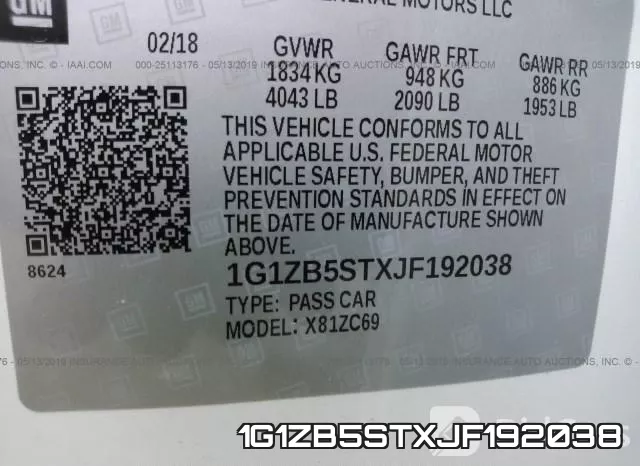 1G1ZB5STXJF192038 фото 10