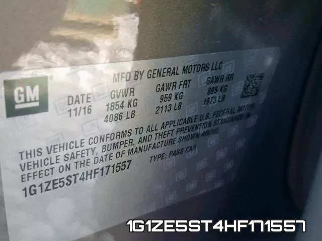 1G1ZE5ST4HF171557 фото 2