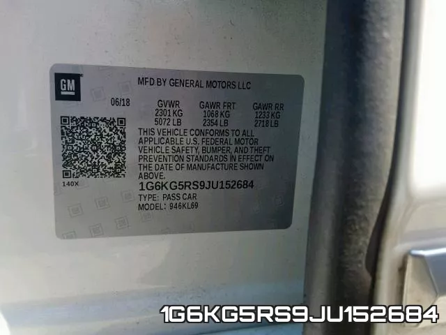 1G6KG5RS9JU152684 фото 2
