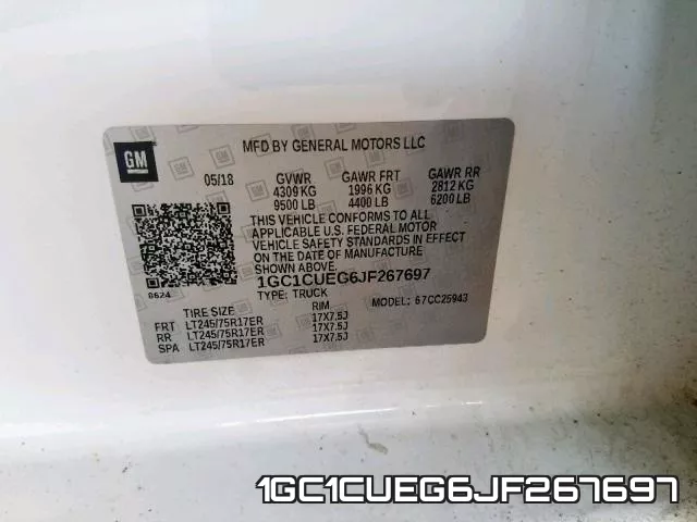 1GC1CUEG6JF267697 фото 2