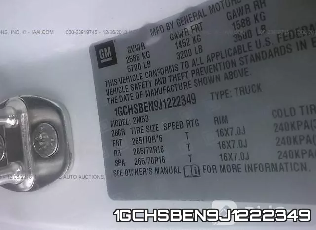 1GCHSBEN9J1222349 фото 10