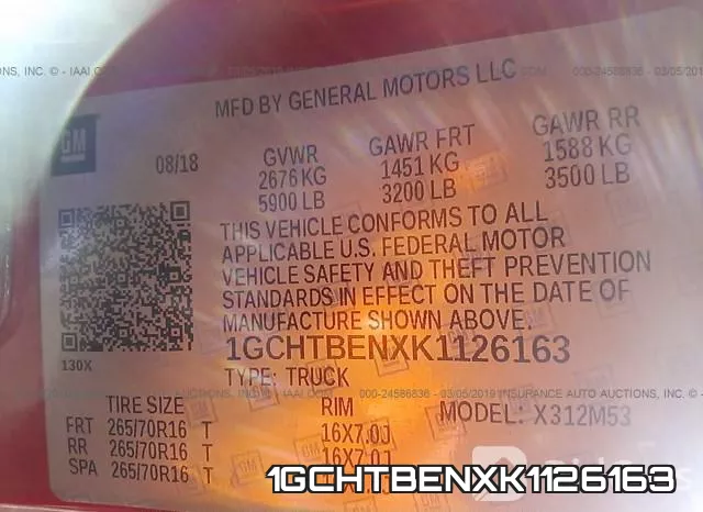1GCHTBENXK1126163 фото 10