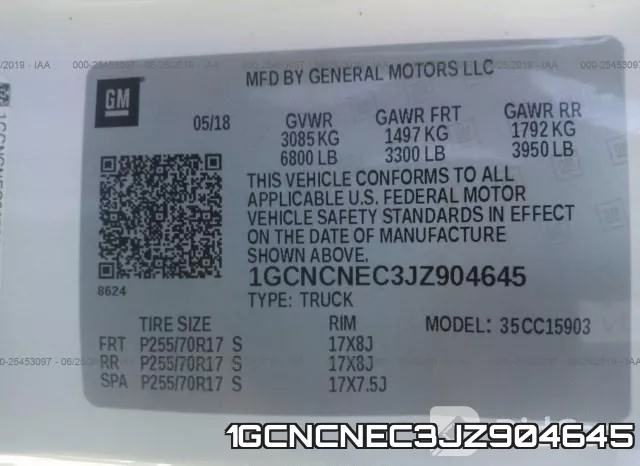 1GCNCNEC3JZ904645 фото 10
