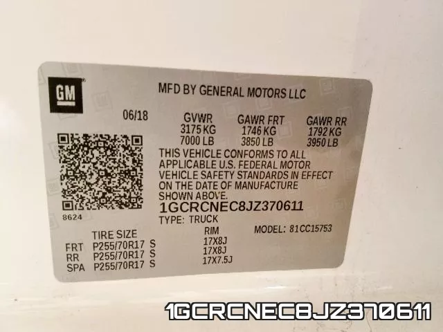 1GCRCNEC8JZ370611 фото 2