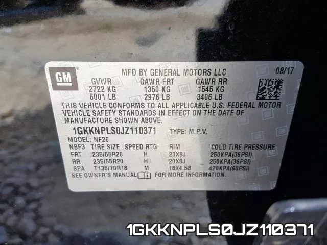 1GKKNPLS0JZ110371 фото 2