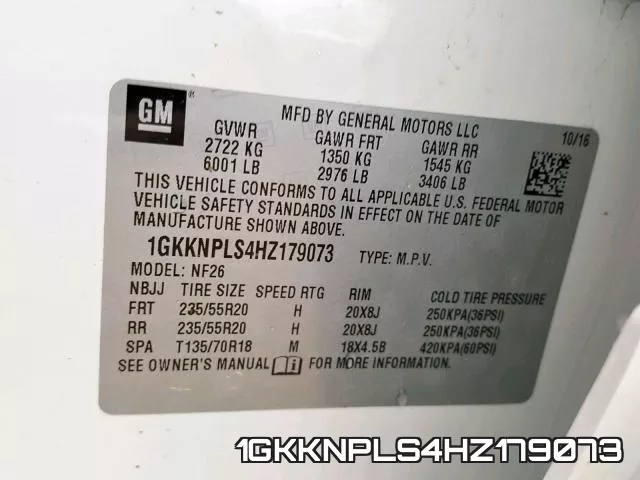 1GKKNPLS4HZ179073 фото 2