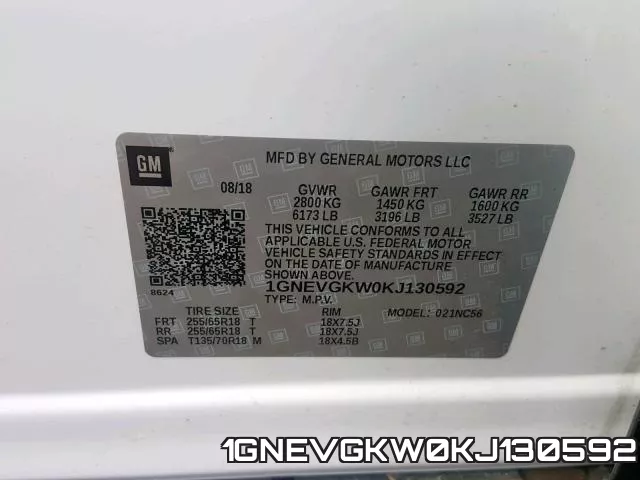 1GNEVGKW0KJ130592 фото 2