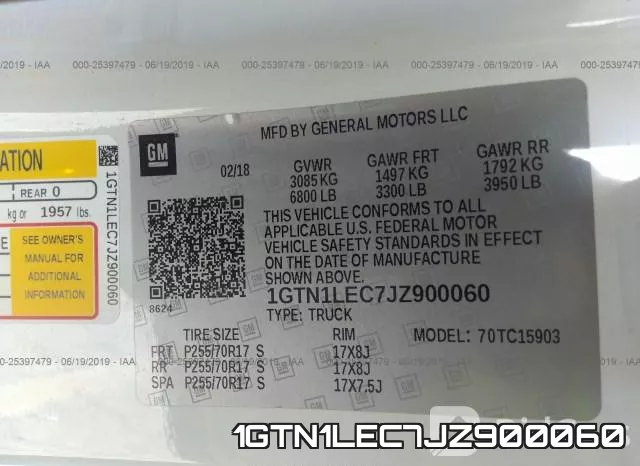 1GTN1LEC7JZ900060 фото 10